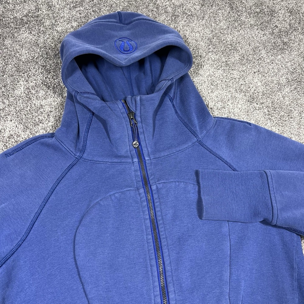 Lululemon Scuba Hoodie Full Zip Women Size 10 ? Small Blue Sweatshirt Jacket